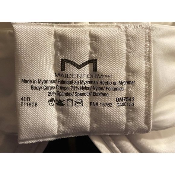 Maidenform One Fabulous Fit 2.0 Tailored Demi Bra 40D - Picture 5 of 11